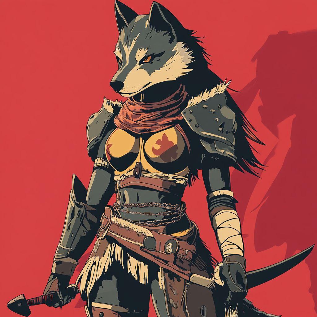 Concept art for the Female Husky NFT collection